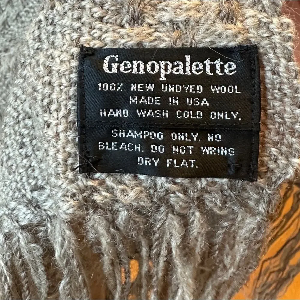 GENOPALETTE women's scarf shawl 100% undyed wool